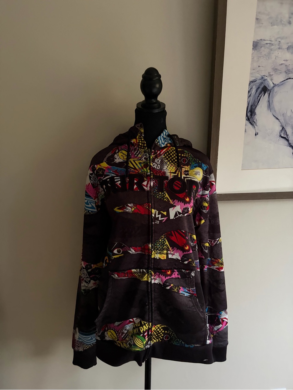 Burton Multicolor Graphic Zip Hoodie Jacket/base layer